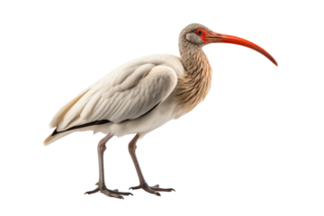Ibis Elegance Afloat on a White or Clear Surface PNG Transparent Background