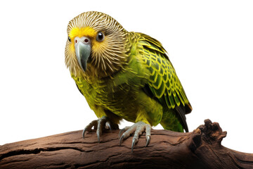 Kakapo Nocturnal Parrot on a White or Clear Surface PNG Transparent Background - obrazy, fototapety, plakaty