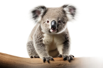 Koala Eucalyptus Lounger on a White or Clear Surface PNG Transparent Background