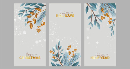 Set of Christmas and New Year templates - 685248068
