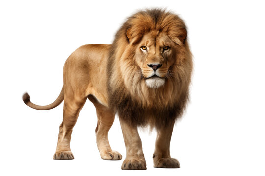 Lion The King Of Jungle on a White or Clear Surface PNG Transparent Background
