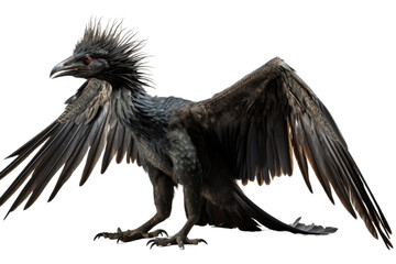Microraptor Agile Avian Hunter on a White or Clear Surface PNG Transparent Background