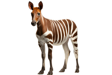 Okapi Rare Giraffe on a White or Clear Surface PNG Transparent Background