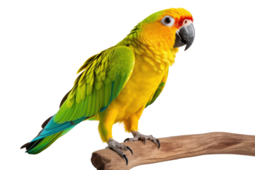 Parrot Colorful Aviator on a White or Clear Surface PNG Transparent Background