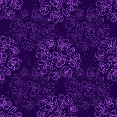 Crocuses Seamless floral pattern in spring for Wedding, anniversary, birthday and party. Design for invitation card, picture frame, poster, scrapbook