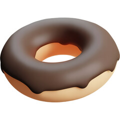 3D chocolate covered donuts