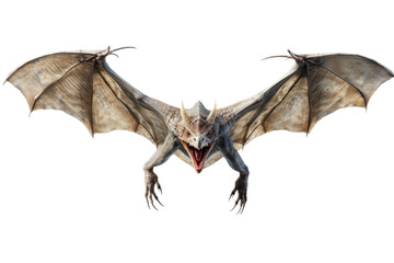 Fototapeta premium Pterodactyls Predator on a White or Clear Surface PNG Transparent Background