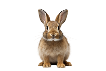 Rabbit Burrowing Herbivore on a White or Clear Surface PNG Transparent Background