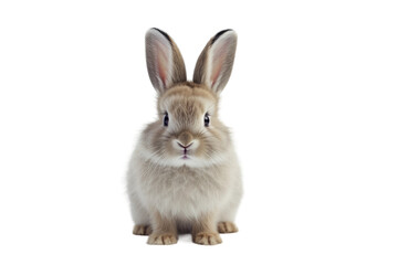 Rabbit Burrowing Herbivore on a White or Clear Surface PNG Transparent Background