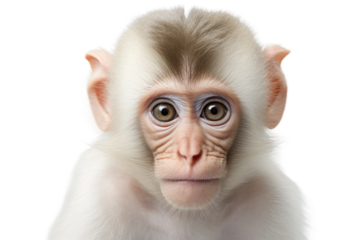 Rhesus Macaque Versatile Primate Species on a White or Clear Surface PNG Transparent Background