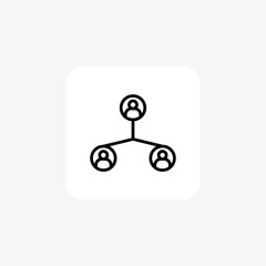 Online Community, Virtual Society, line icon, outline icon, pixel perfect icon