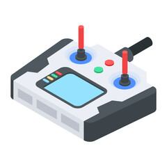 Check out handy isometric icon of a drone controller 