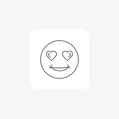 Emoji, Emoticons, Emotions, thin line icon, grey outline icon, pixel perfect icon
