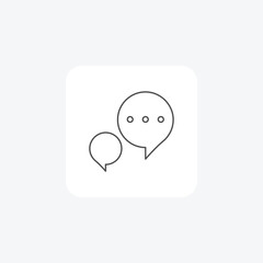 Forum, Online Discussion, thin line icon, grey outline icon, pixel perfect icon