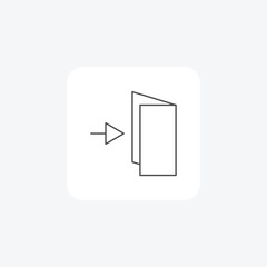 Login, Access Control, Authentication, thin line icon, grey outline icon, pixel perfect icon