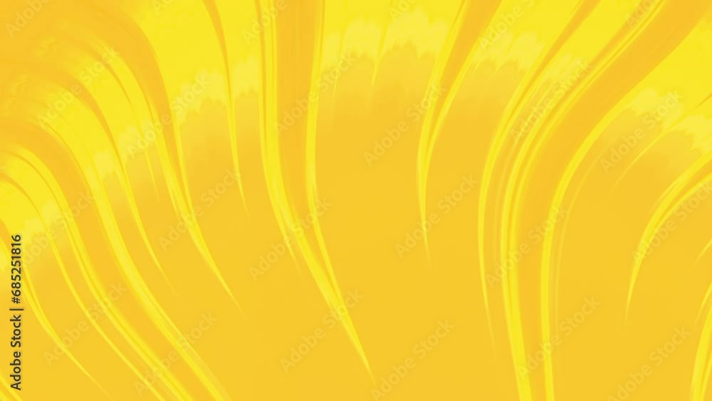 Poster yellow and orange wave flowing on black. loop able background animation