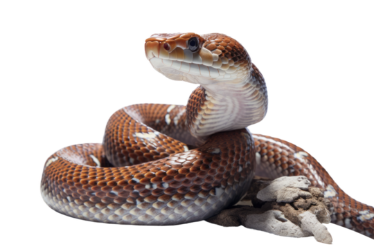 Snake Slithering Serpent on a White or Clear Surface PNG Transparent Background