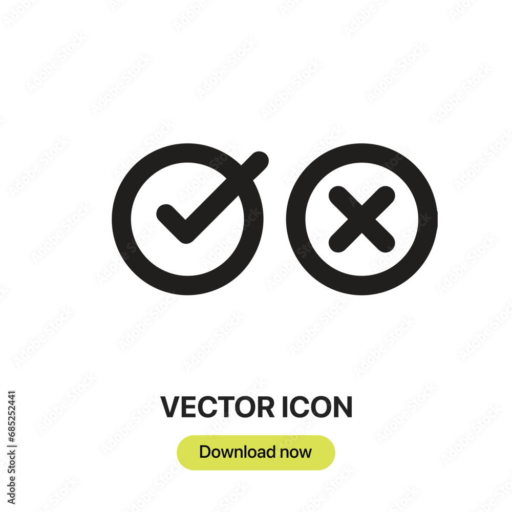 Poster Vote icon vector. Linear-style sign for mobile concept and web design. Vote symbol illustration. Pixel vector graphics - Vector.	