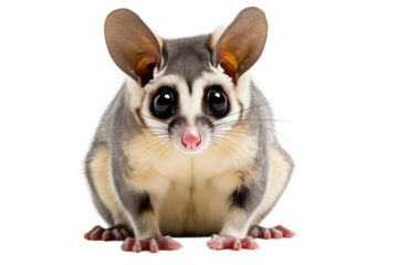 Sugar Glider Omnivorous Gliding Possum on a White or Clear Surface PNG Transparent Background