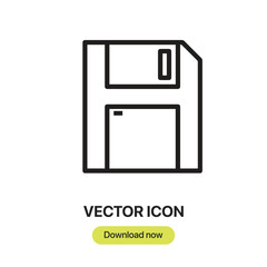 Floppy Disk icon vector. Linear-style sign for mobile concept and web design. Floppy Disk symbol illustration. Pixel vector graphics - Vector.	