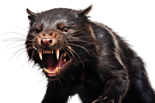 Tasmanian Devil Fierce Carnivorous Scavenger on a White or Clear Surface PNG Transparent Background