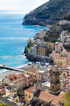 Beautiful Minori on Amalfi coast in Campania, Italy