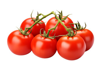 A bunch of ripe juicy red tomatoes, png file