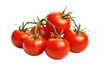 A bunch of ripe juicy red tomatoes, png file