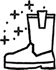 Diving boots shoes icon grunge style vector