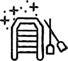 Diving boat icon grunge style vector