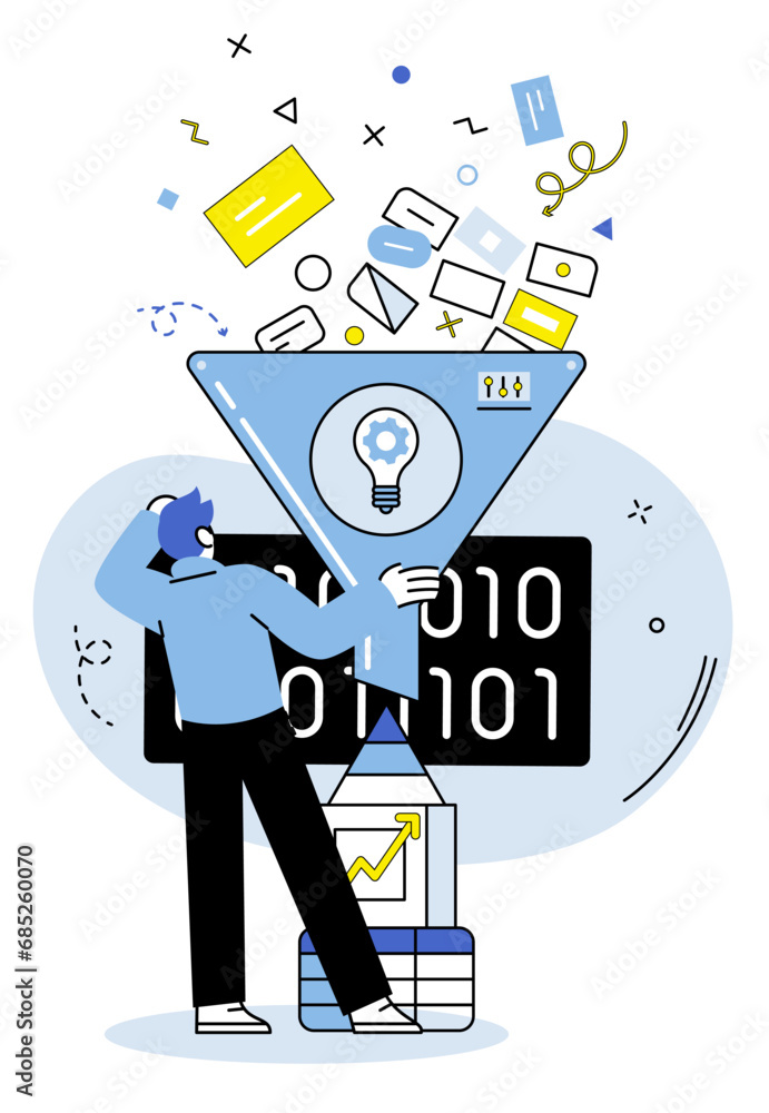 Poster business analytics vector illustration. indexes serve as benchmarks for evaluating business performa