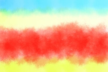Paint Watercolor blue yellow red color Pale Grunge Gradient colorful on white background Abstract Paper