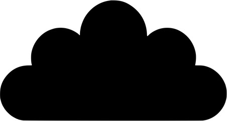 Abstract Cloud Vintage Outline Icon In Simple Minimalism Style