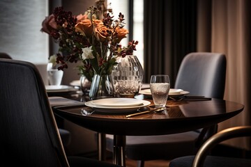 Elegant table setting with decorate set