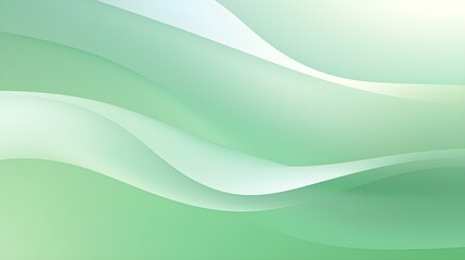 Fototapeta premium Gradient Background in light green and white Colors. Elegant Display Wallpaper with soft Waves