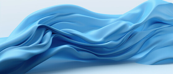 Ethereal blue fabric floating gracefully.