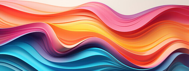 Dynamic wavy abstract with a vibrant color palette.