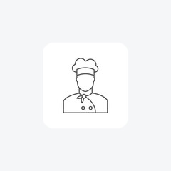 Chef, Cooking, Culinary Arts, thin line icon, grey outline icon, pixel perfect icon