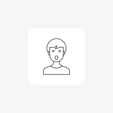 recommend clip art: Surprise, Astonishment, thin line icon, grey outline icon, pixel perfect icon