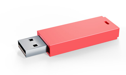 Flash drive with film strips, 3D rendering