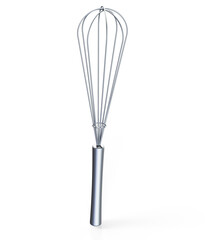 Wire whisk isolated on white background 3D render