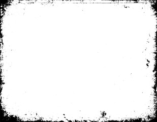 Grunge border vector texture background. Abstract frame overlay. Dirty and damaged backdrop. Vector graphic illustration with transparent white. EPS10.