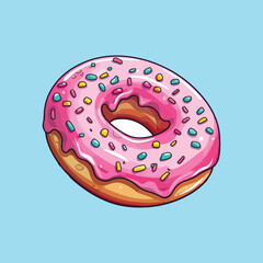 sweet donut isolated on white background