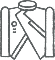 Jacket, technology icon grunge style vector