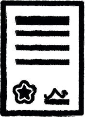 attention, GDPR icon grunge style vector