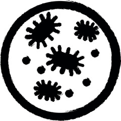 laboratory, biology icon grunge style vector