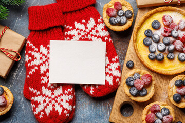 Festive delight: Christmas cupcakes adorned with berries
