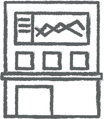 Industry flat, machine, industrial, automation, robot technology icon grunge style vector