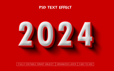 3D 2024 text effect design.