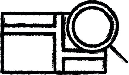 search for a location icon grunge style vector